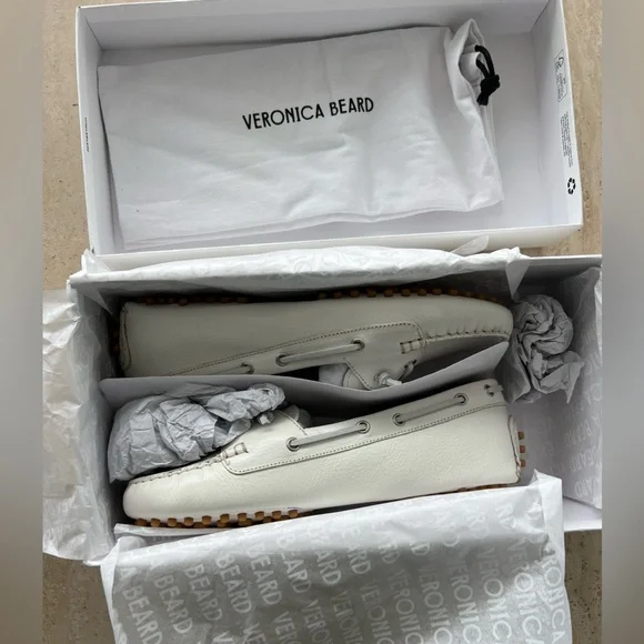 Veronica Beard Jia Boater Loafer in Coconut - Picture 5 of 6